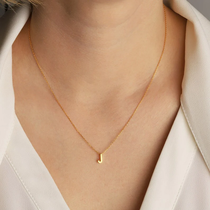 CUSTOM INITIAL NECKLACES - SOLID 14K | 18K GOLD